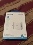Anker Powerport 2 Dual Usb Wall Charger Fast Compact Foldable Plug White. Fixed Price $15.92.