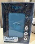 Hype 5000MAH Slim Power Bank Portable Charger Soft Touch Blue Rechargeable Nib. Fixed Price $9.50.