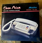 Prism Deluxe Fashion Home Phone (black/clear) TE-102 New Vintage. Fixed Price $34.95.
