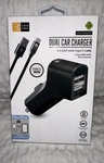 Case Logic Dual Car Charger X Usb Ports, Separate 2.4 Type Cable Universal. Fixed Price $9.95.