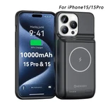 10000MAH Battery Charger Case For Iphone 15/15 Pro Wireless Power Bank Cover. Fixed Price $35.00.