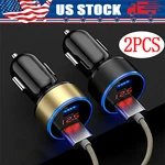 2PCS Dual Ports Usb Car Cigarette Charger Lighter Digital Led Voltmeter 12V/24V. Fixed Price $7.27.