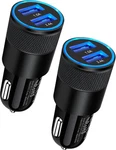 Charger, 2PACK/3.4A Fast Dual Port Usb Cargador Carro Black. Fixed Price $14.99.