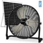 20" Solar Powered Portable Fan - Rechargeable, Waterproof, Cordless For Outdoors. Fixed Price $249.99.