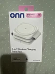 Onn 3 1 Wireless Charging Travel Pad Watch Earphones Made For Apple. Fixed Price $54.47.