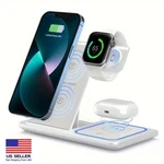 Wireless Charging Station 3-IN-1 Standard 15W Fast Mag-safe Charger. Fixed Price $9.99.