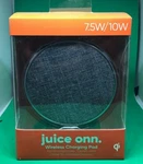 Onn. Wireless Charging Pad, Grey (fabric). Fixed Price $19.95.