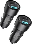 Tecknet Usb Car Charger 2PACK , 48W 2-PORT Cigarette Lighter Fast Black. Fixed Price $14.52.