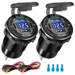 12V/24V 4-PORT Usb Charger: Dual PD3.0 & QC3.0, Aluminum W/ Led Voltmeter (2-PAC. Fixed Price $41.31.