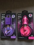 Tzumi Micro Pak 1 Amp Car & Wall Chargers W/two 6FT. Usb Flat Cables. Fixed Price $17.99.