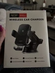 Chgeek Wireless Car Charger Phone Holder Mount, 15W Fast Charging Auto Black New. Fixed Price $19.99.