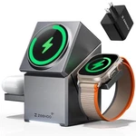 Zeehoo 3 1 Charging Station For Apple, Iphone Mag-safe QI2 Rotating. Fixed Price $55.89.
