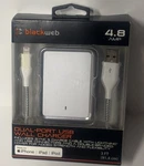 Blackweb Dual-port Usb Wall Charger 4.8 Amp With 3 Foot Lightning Connector. Fixed Price $19.99.