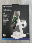 Mophie Universal Wireless 3-IN-1 Charging Stand With QI2 White. Fixed Price $60.00.