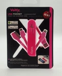 Voltix Usb Pocket Charging Port - Pink Bult Cables With Connectors. Fixed Price $10.00.