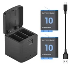 X Pcs Batteries And 3-CHANNEL Usb Charger For Go Pro Hero 12/ 11/ 10/ 9. Fixed Price $24.99.