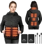 Women's Qtree Intelligence Heated Jacket W/ 10000MAH Power Bank, Size (E4-B9). Fixed Price $99.99.
