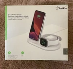 Belkin 3-IN-1 Wireless Charging Station For Iphone, Apple Watch, Air Pods White. Fixed Price $59.95.