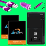 Boosting 2X 2550MAH Battery Car Charger Cable F Coolpad Legacy Sr CP3648 Sprint. Fixed Price $53.48.