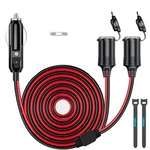 Dc 12V/24V To Car Cigarette Lighter Splitter Power Charger Adapter, 6.6FT. Fixed Price $14.76.