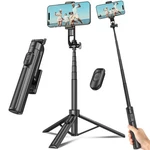 50 Inch Selfie Stick Travel Tripod With Remote Control Cell Phone Stand Black. Fixed Price $18.99.