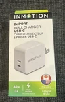 Inmotion (20W/3A) Fast Wall Charger With Usb-a And Usb-c Ports White. Fixed Price $14.95.