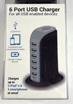 Aduro 6-PORT Usb Desktop Charging Station Hub Wall Charger Blue. Fixed Price $14.99.