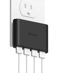 Ihome Slim 4-PORT Usb Wall Charger, Pro Multiport Plug 5.4A Ports, Black. Fixed Price $40.86.