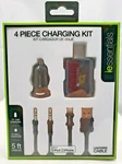 Iessentials 4 Pc Charging Kit 1A Wall & Car Chargers + Audio 5FT Lighning Iphone. Fixed Price $19.98.