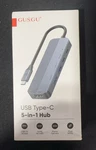 New Gusgu Type-c 5-IN-1 Hub W/ 4K Hdmi, 2*USB 3.0, 5GBPS Adaptor. Fixed Price $15.00.