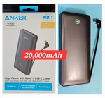 Anker Nano Portable Battery Power Bank 30W Fast Charge Usb-c Cable 20000MAH 20K. Fixed Price $34.00.