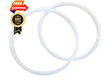 "twin Pack: 2 Gjs Gourmet Rubber Gaskets Compatible With 10 Quart, Clear. Fixed Price $36.09.