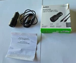Unused Black Belkin 42W Dual Car Charger + To Cable Retail Pkg. Fixed Price $36.99.