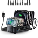 120W Charging Station For Multiple Devices, 10-PORTS Usb Docking Org.... Fixed Price $84.04.