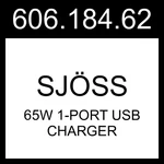 Ikea Sjoss 65W 1-PORT Usb Charger 606.184.62. Fixed Price $52.99.