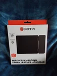 Griffin Vegan Leather Wireless Charging Mousepad. Fixed Price $12.00.