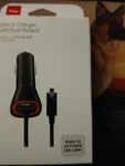 Verizon Micro Usb Vehicle Charger W/dual Output & Coiled 9' Cable New In Box. Fixed Price $26.79.