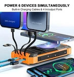 Waterproof Solar Power Bank 22.5W10000MAH Wireless Outdoor Mobile Supply. Fixed Price $21.89.