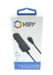 Key Dual Car Charger With Micro Usb Connector. Fixed Price $10.99.