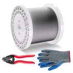 Vevor T316 Stainless Steel Cable 1/8" 7X7 Wire Rope 1000 Ft Railing. Fixed Price $121.90.