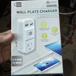 Case Logic Wall Plate Charger Universal 2.4AMP 12 Watts Usb Ports. Fixed Price $12.00.