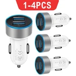 1-4 Pcs Dual Usb Car Charger Adapter For Smartphones And Tablets Iphone Samsung. Fixed Price $18.56.
