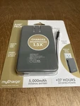 Mycharge Amp Prong 5000MAH/12W Output Power Bank With Integrated Charging Cable. Fixed Price $17.99.