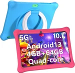 Sgin Kids Tablet 10" Android 13 64GB Storage Quad-core Google Wifi, Blue & Pink. Fixed Price $191.96.
