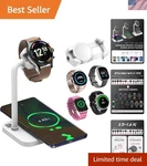 Universal Wireless Charging Station With 360 Smartwatch Stand For Home & Office. Fixed Price $43.50.