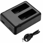 Dual Battery Charger With Micro Usb Cable For Black. Fixed Price $16.99.