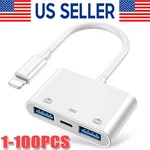 For Iphone To Dual Usb 3.0 Camera Otg Adapter With Charging Port Ipad Lot. Fixed Price $255.50.