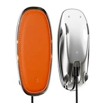 Wireless Charger Lunar Dawn Orange Leather Chrome Magnetic Charging Pad. Fixed Price $332.33.