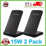 2 Pack Wireless Fast Charger Stand Dock Cradle For Iphone Samsung Galaxy. Fixed Price $15.99.
