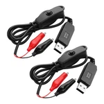 Pngknyocn 12V Clip Cord With Power Control Button,usb Male Alligato.... Fixed Price $15.84.